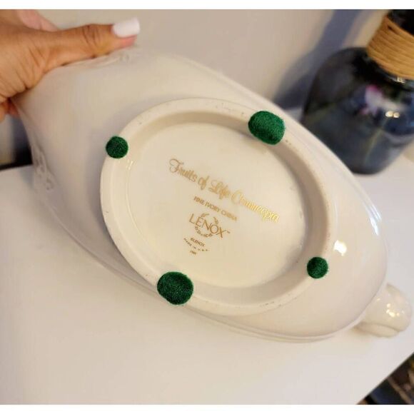 LENOX 1989 Fruits Of Life  Cornucopia Porcelain W/ Gold Trim - Picture 7 of 9